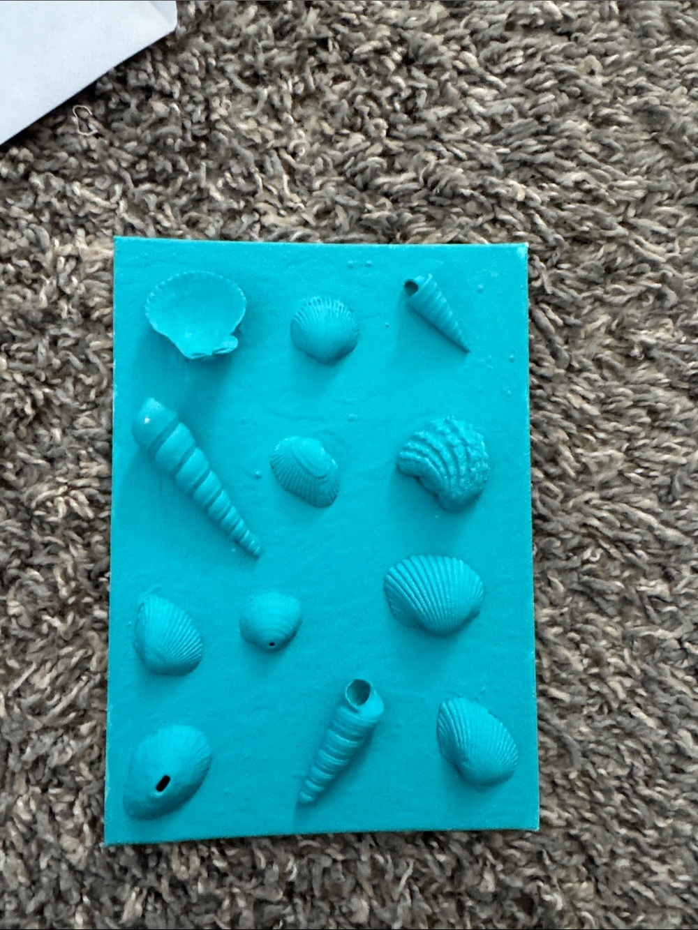 HANDMADE SHELL ART from sanibel- the blues